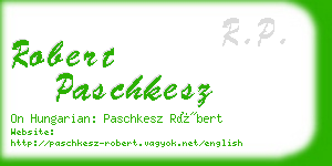 robert paschkesz business card